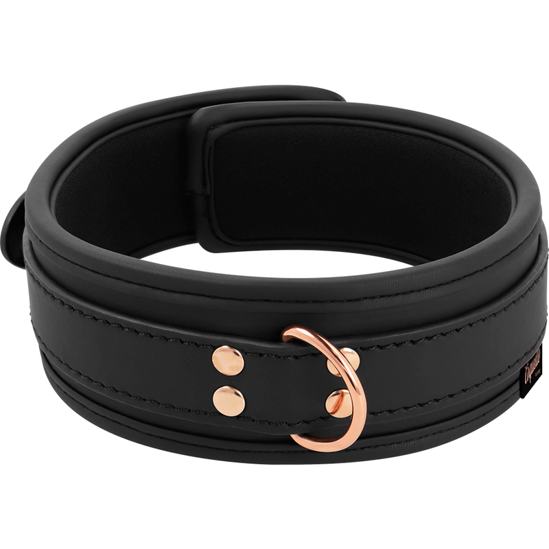Colar COQUETTE CHIC DESIRE FANTASY de couro vegano com ala e forro de neoprene para jogos BDSM