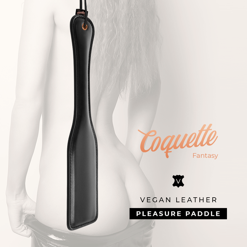 Detalhe do Chicote COQUETTE CHIC DESIRE FANTASY de Couro Vegan, mostrando sua textura e design resistente.