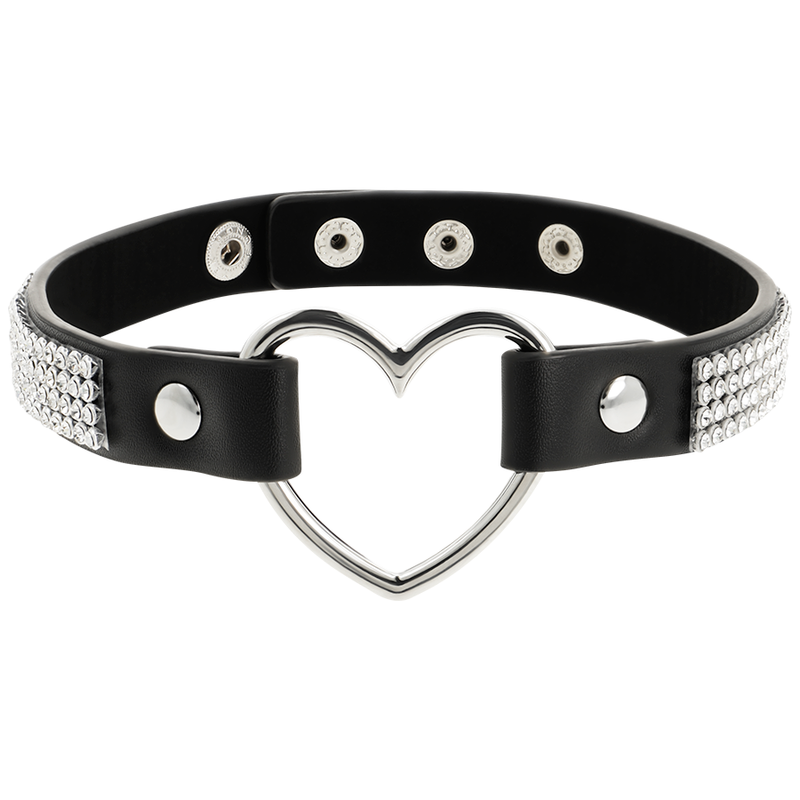 Gargantilha de Couro Vegano COQUETTE CHIC DESIRE com Coração
