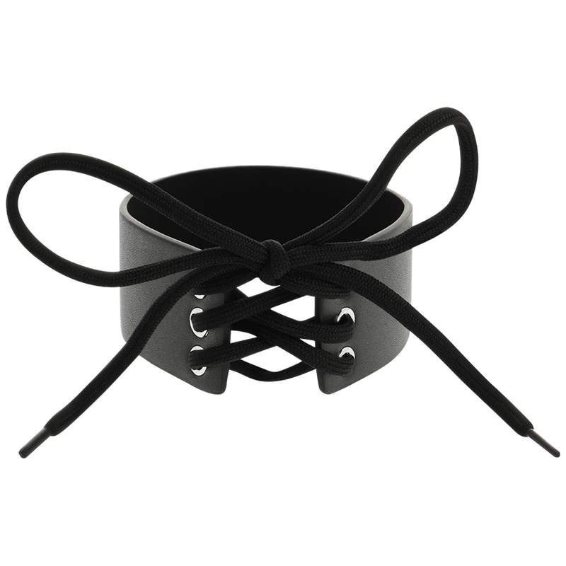 Coquette Chic Desire Gargantilha de Couro Vegano, um acessório ajustável para fetiche e estilo BDSM.