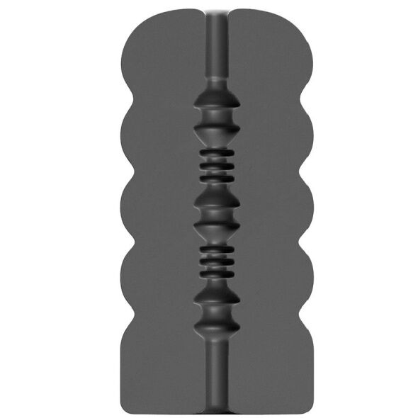Masturbador masculino ALL BLACK Twink com design espiral e nervuras internas.