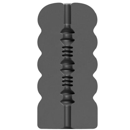 Masturbador masculino ALL BLACK Twink com design espiral e nervuras internas.