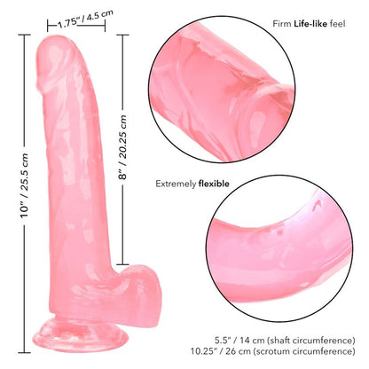 Dildo Realista Queen Tamaño Grande Rosa 20.3 CM