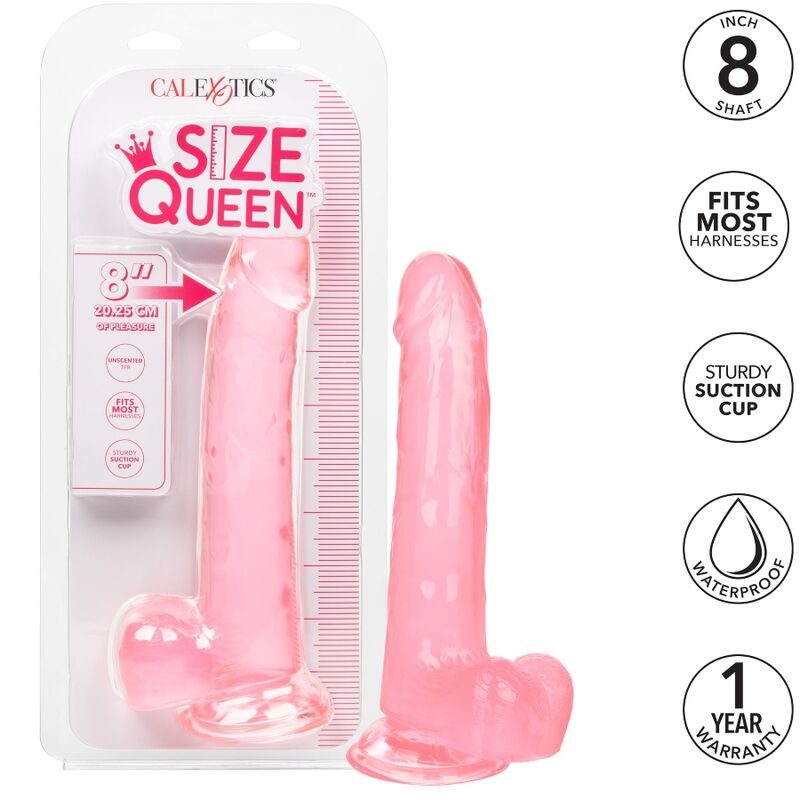 Dildo Realista Queen Tamaño Grande Rosa 20.3 CM