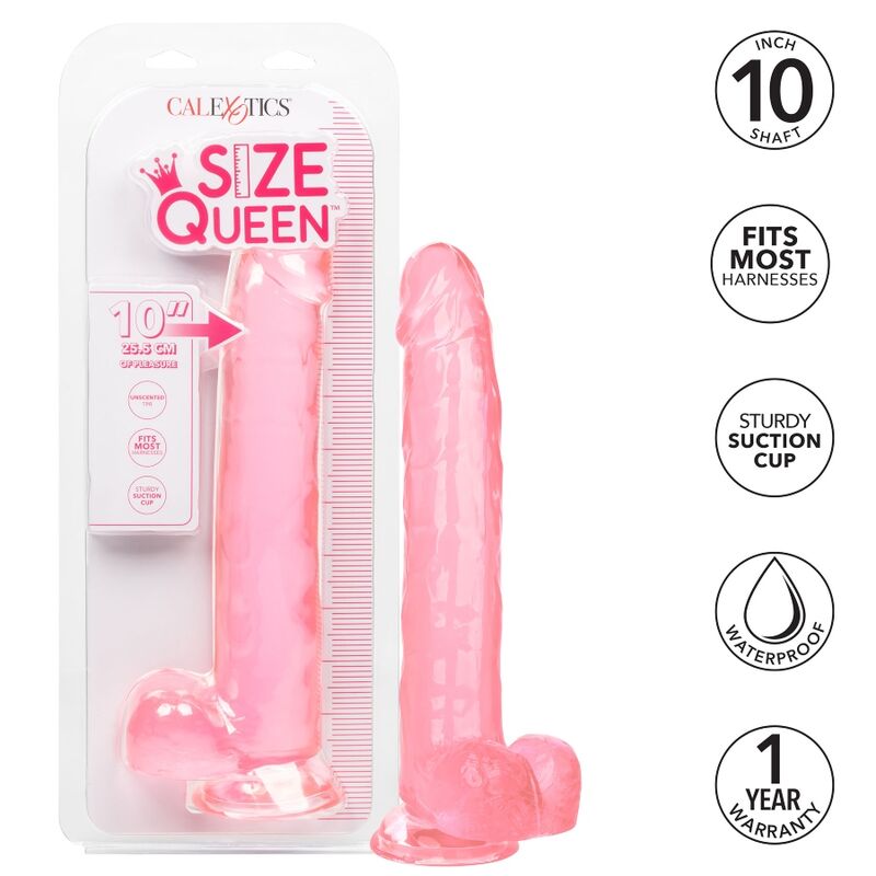 Dildo Realista Size Queen Rosa con Ventosa y 25.5 cm