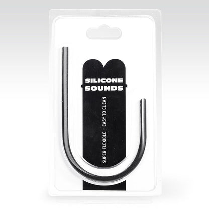 Sonda uretral ALL BLACK de silicone flexível 10mm para exploração íntima segura