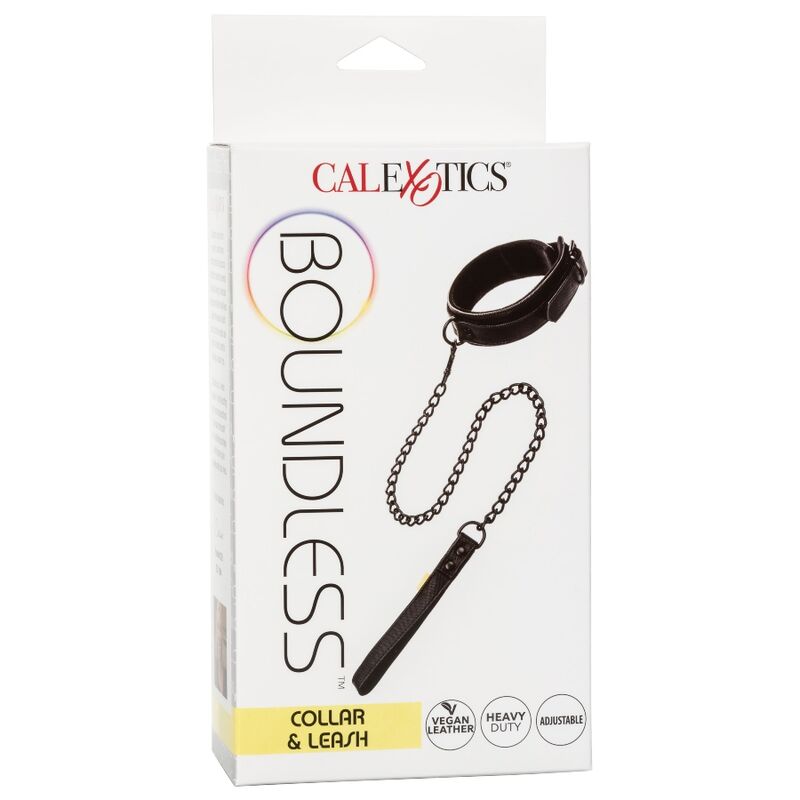 Collar y Correa BDSM Ajustables de Cuero Vegano