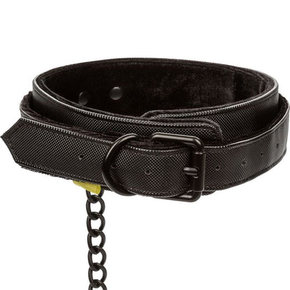 Collar y Correa BDSM Ajustables de Cuero Vegano