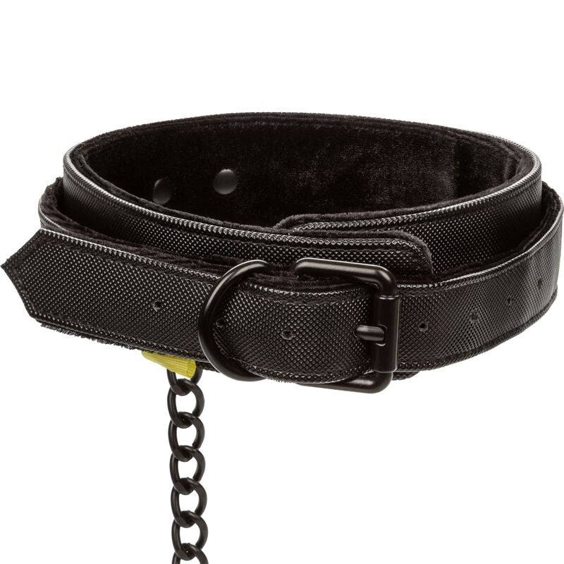 Collar y Correa BDSM Ajustables de Cuero Vegano