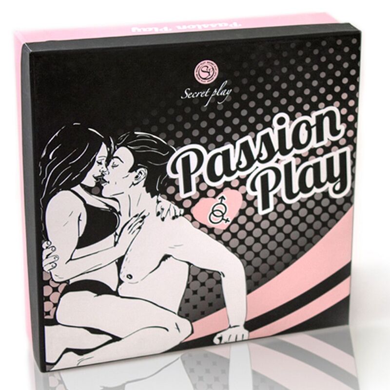Jogo de Tabuleiro Passion Play SecretPlay com tabuleiro, cartas e acessórios eróticos para casais