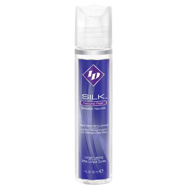 ID SILK Lubrificante Híbrido Silicone/Água 30 ML para uma sensação natural e duradoura.