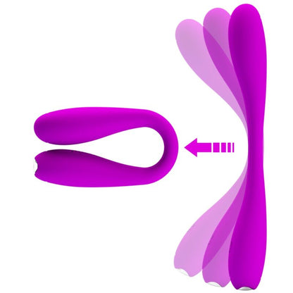 PRETTY LOVE Love Yedda Vibrador Flexível C-shape para estimulação do ponto G e clitóris.