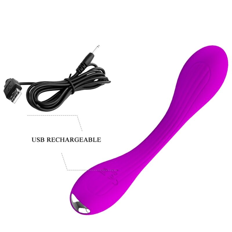 PRETTY LOVE Love Yedda Vibrador Flexível C-shape para estimulação do ponto G e clitóris.
