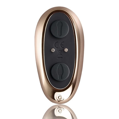 ROCKS-OFF Vibrador para Casais Cocktail com Controle Remoto Duplo, mostrando o design ergonómico e aveludado para dupla estimulação.