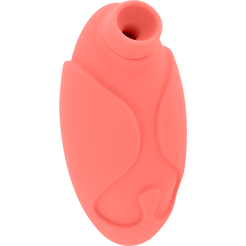 Close-up do OHMAMA Estimulador de Clitóris Ondas Coral Recarregável mostrando seu design ergonómico e material de silicone.