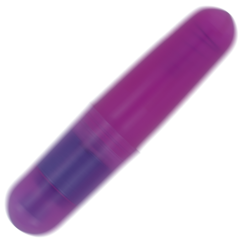 Detalhe da Bala Vibrante Básica Lilac OHMAMA, mostrando seu design compacto e cor vibrante.