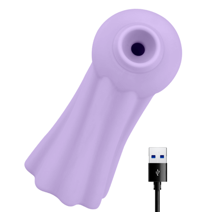 OHMAMA Estimulador de Clitóris Medusa, mostrando seu design compacto e silicone macio.