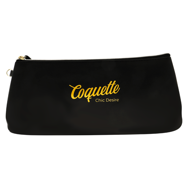 COQUETTE CHIC DESIRE Bolsa Organizadora XL para Brinquedos, preta com logótipo dourado.