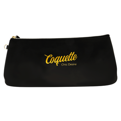 COQUETTE CHIC DESIRE Bolsa Organizadora XL para Brinquedos, preta com logótipo dourado.