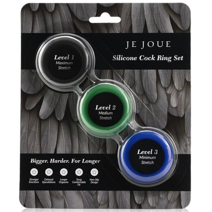 JE JOUE - SET DE ANILLOS DE SILICONA PARA EL PENE