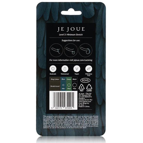 JE JOUE - ANILLO DE SILICONA AZUL ESTRANGULACIÓN MÍNIMA