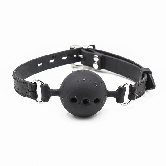 Mordaça de bola de silicone respirável OHMAMA para jogos BDSM