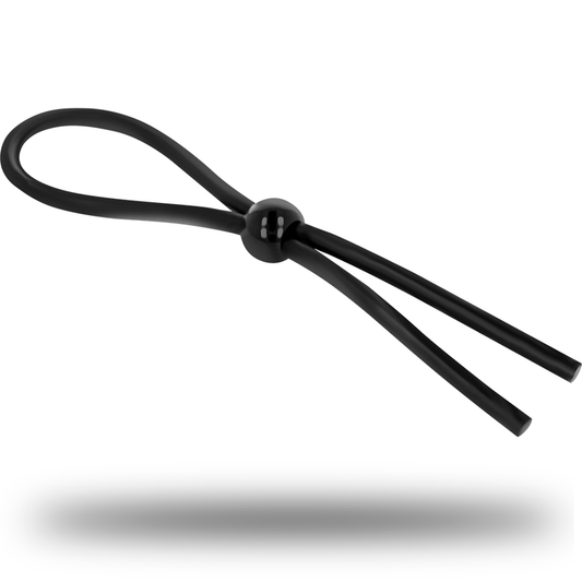 Anel peniano OHMAMA FETISH com textura de corda, feito em silicone hipoalergénico para prazer e conforto.