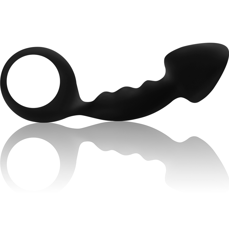 Plug Anal Nervado OHMAMA com Anel de Silicone, design ergonómico e material suave.