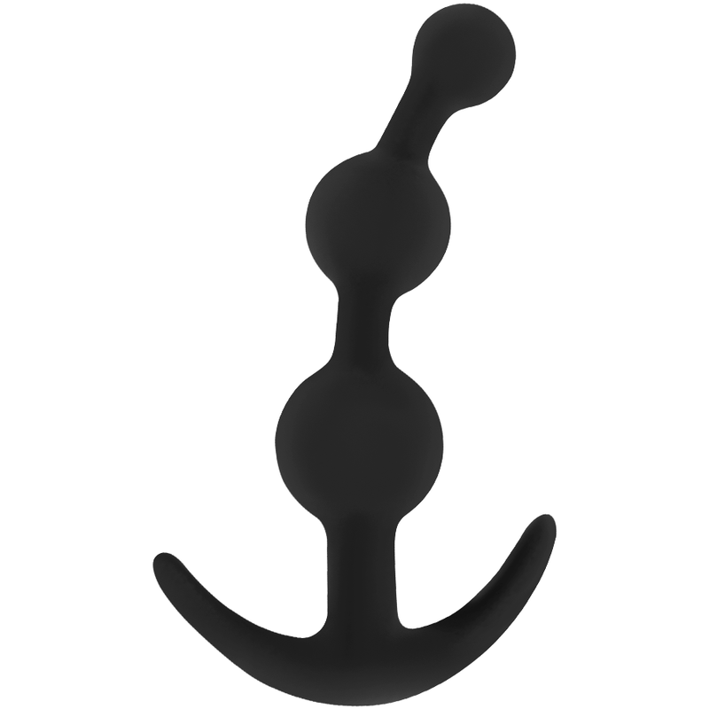 Plug Anal Curvo de Silicone OHMAMA 13cm, ideal para estimulação anal e prazer seguro.