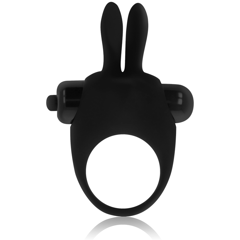 Detalhe do Anel Peniano Vibratório OHMAMA com Estimulador de Coelho em Silicone Hipoalergénico