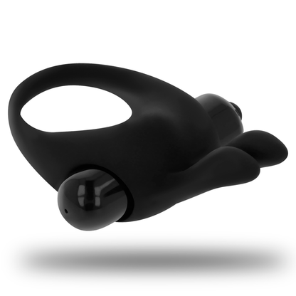 Detalhe do Anel Peniano Vibratório OHMAMA com Estimulador de Coelho em Silicone Hipoalergénico