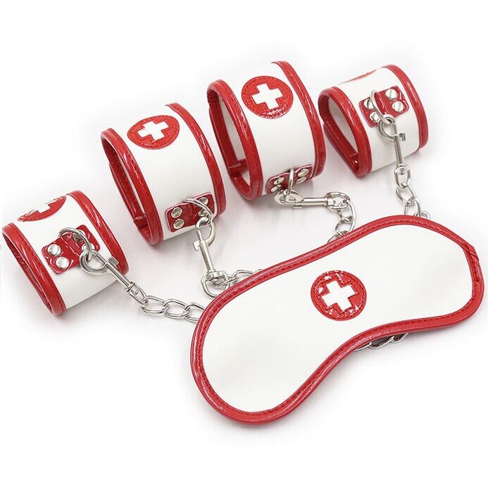 OHMAMA Mini Conjunto Fetiche Enfermeira 3 Peças para roleplay erótico e fantasia
