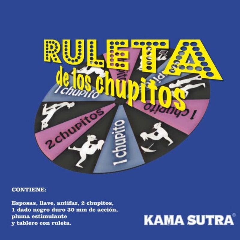 Juego de Ruleta Erótica Kamasutra con Esposas y Antifaz