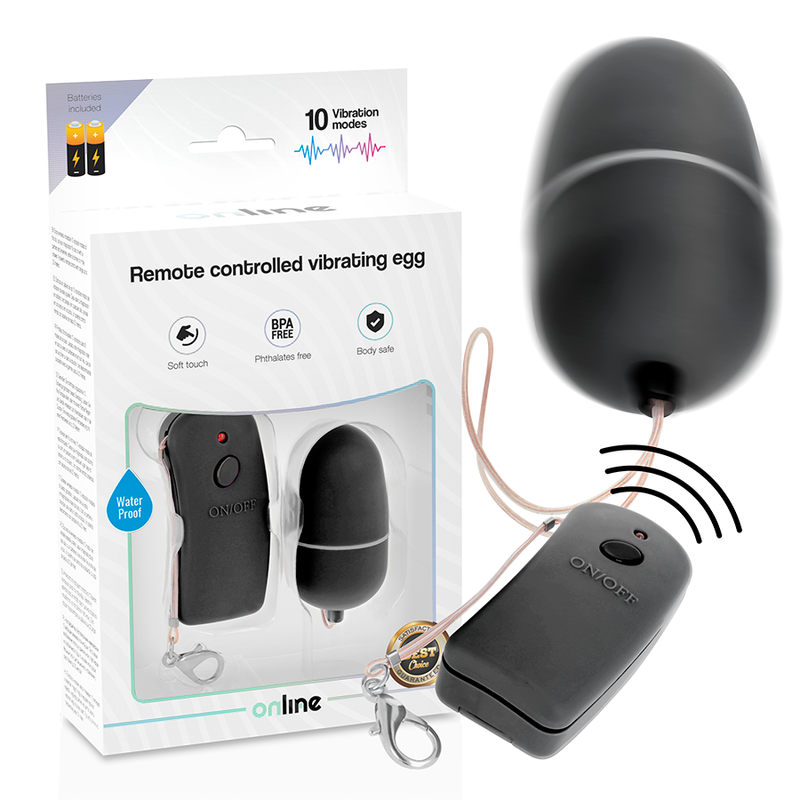 Huevo Vibrador con Control Remoto Negro