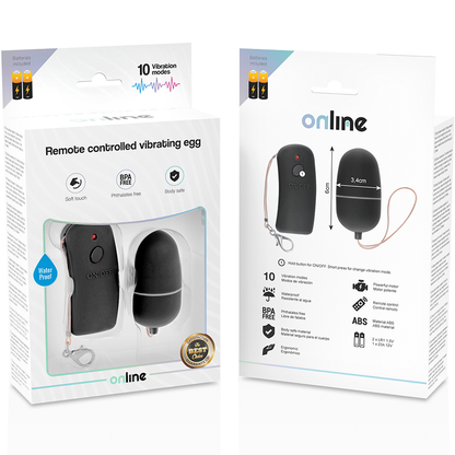 Huevo Vibrador con Control Remoto Negro