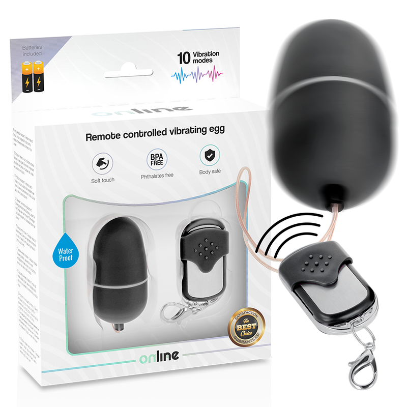 Huevo Vibrador con Control Remoto M Negro