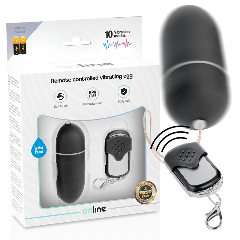 Huevo Vibrador con Control Remoto L Negro