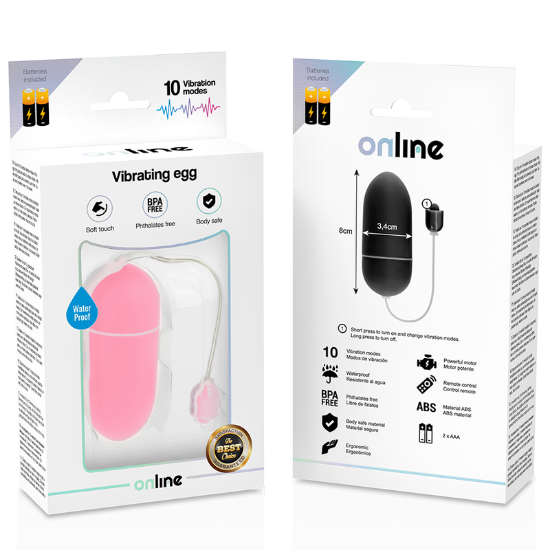 Huevo Vibrante Rosa Impermeable