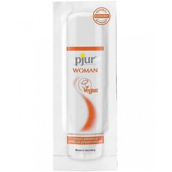 PJUR Lubrificante Base de Água Vegano Feminino 2 ML para prazer natural e seguro.