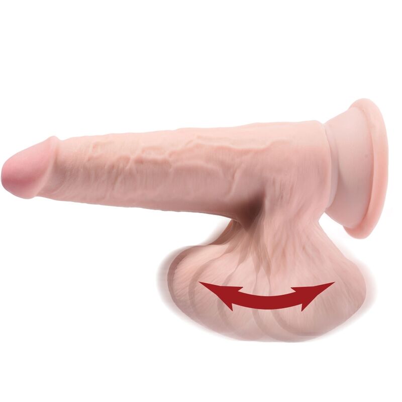 Dildo Realista Plus 3D con Bolas Colgantes 15.2 cm Piel Clara