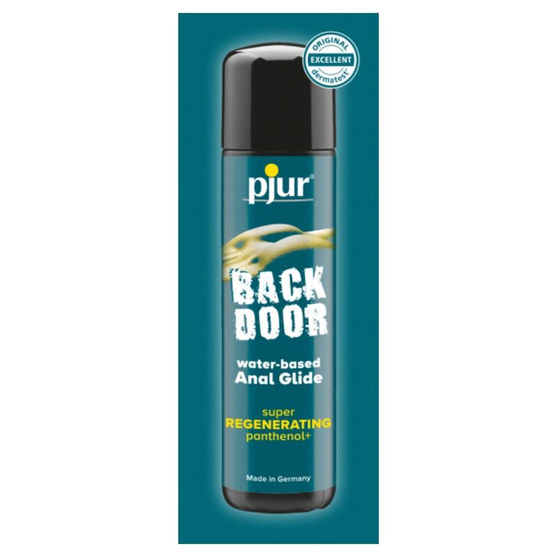 Embalagem do PJUR Regenerador Anal com Pantenol Base Água 2 ML para conforto e hidratação íntima.
