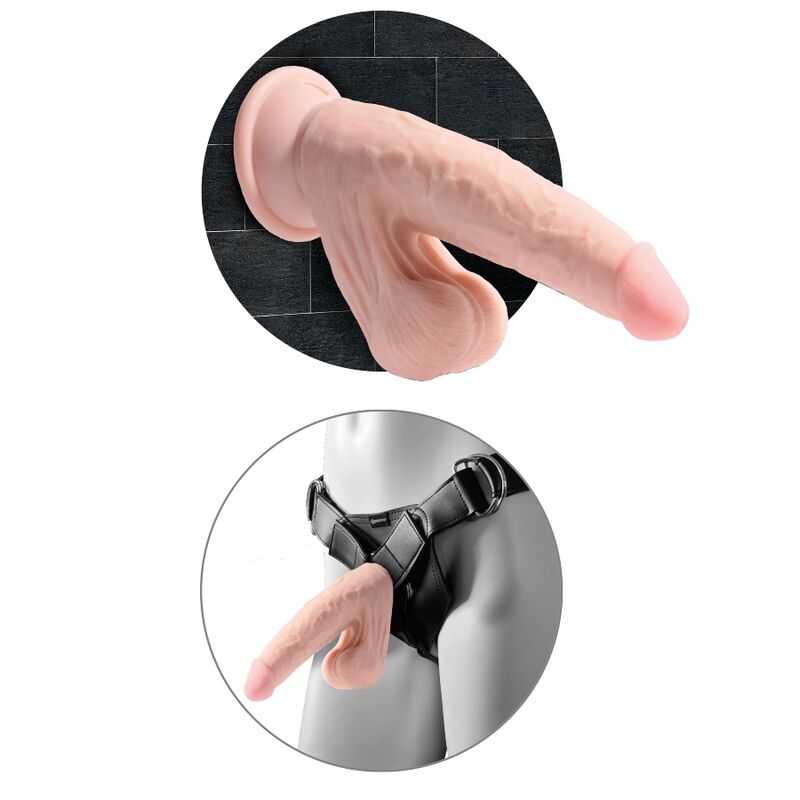 Dildo Realista Plus con Bolas de Balanceo 3D 20.3 cm