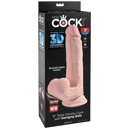 Dildo Realista Plus con Bolas de Balanceo 3D 20.3 cm