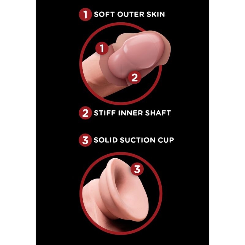 Dildo Realista Plus con Bolas de Balanceo 3D 12.7 cm