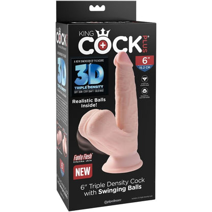 Dildo Realista Plus con Bolas de Balanceo 3D 12.7 cm