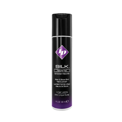 ID SILK Lubrificante Híbrido Silicone/Água 30 ML para uma sensação natural e duradoura.
