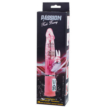 BAILE Vibrador Rotador Passion Rock Bunny 10 Funções 27 CM em rosa, destacando o design e as características de estimulação.