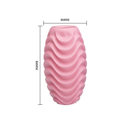 Close-up of the PRETTY LOVE Ovo Masturbador Rosa Dupla Face Sensorial showing its texture and features.