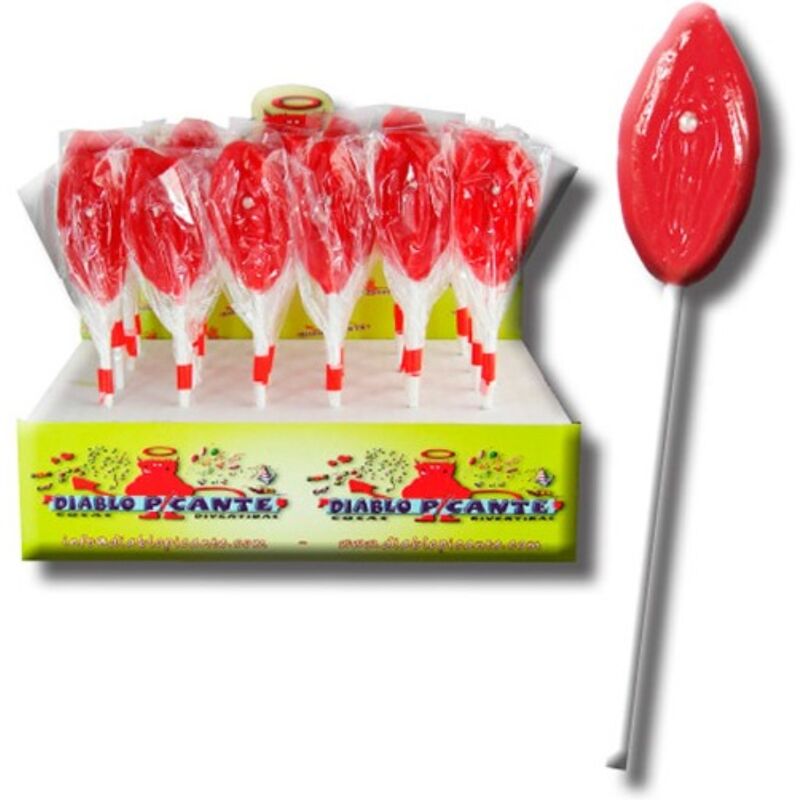 Pirulito de Goma Sabor Fresa para Labios