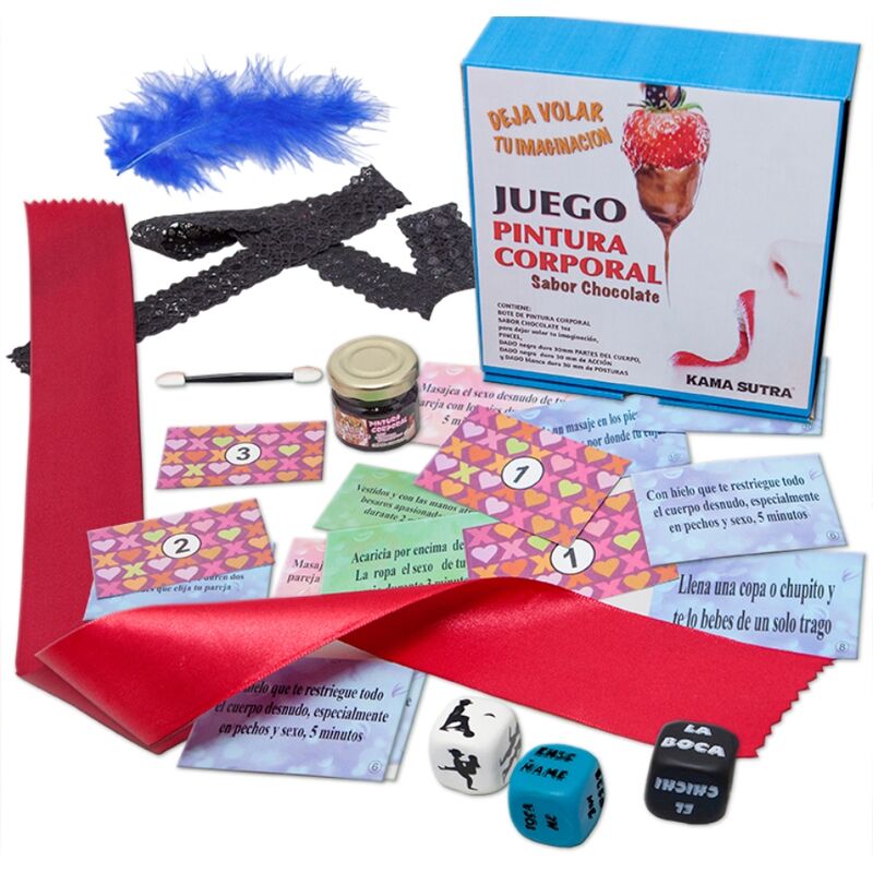 Juego de Dados con Pintura Corporal de Chocolate